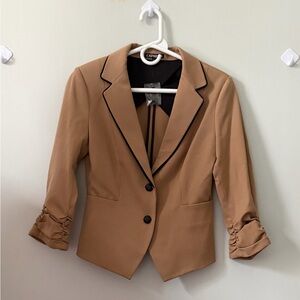 Express Tan Blazer with Black Piping